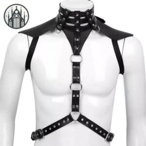 Accessoire Gothique Harnais Cuir Épaulettes — Univers Gothique