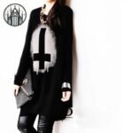 Haut Gothique Coton Mousseline Croix — Univers Gothique (vue 4)