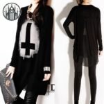 Haut Gothique Coton Mousseline Croix — Univers Gothique (vue 2)