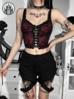 Haut Gothique Patchwork En Dentelle - Tailles S/m/l