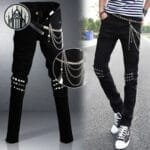 Jeans Gothique Slim De Qualité Supérieure