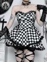 Robe Gothique Polyester Coton Noire — Univers Gothique (vue 4)