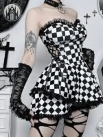 Robe Gothique Polyester Coton Noire — Univers Gothique (vue 3)