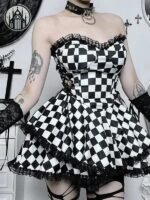 Robe Gothique Polyester Coton Noire — Univers Gothique (vue 6)