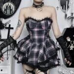 Robe Gothique Polyester Coton Noire — Univers Gothique (vue 9)