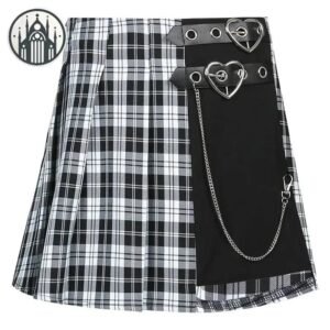 Jupe Gothique Taille Haute Chaîne — Univers Gothique