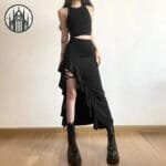 Jupe Gothique Ajustée En Polyester Et élasthanne