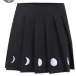 Jupe Gothique Lune Brodée Femme