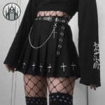 Jupe Gothique Courte En Coton Spandex & Polyester - Livraison Standard Offerte