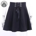 Jupe Gothique Punk Lacets Noire — Univers Gothique (vue 2)