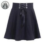 Jupe Gothique Punk Lacets Noire — Univers Gothique
