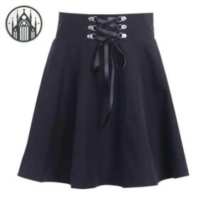 Jupe Gothique Punk Lacets Noire — Univers Gothique