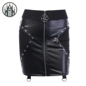 Jupe Gothique Cuir Moulante Livraison Standard Offerte - s