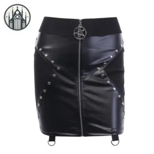 Jupe Gothique Cuir Moulante Livraison Standard Offerte - s