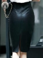Jupe Gothique élégante: Silhouette Pencil Mettant En Valeur Votre Taille Et Vos Courbes - Noir / Xxxl