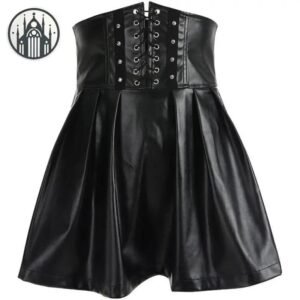Jupe Gothique Faux Cuir Corset — Univers Gothique