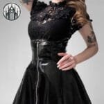 Jupe Gothique En Simili Cuir Noir Imperméable