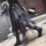 Jupe Gothique En Velour Noir: Style Hors Du Commun!