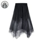 Jupe Gothique En Velour Noir: Style Hors Du Commun! Black / s