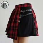Jupe Gothique Asymétrique Noire — Univers Gothique (vue 7)