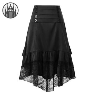 Jupe Gothique Victorienne Coton Femme — Univers Gothique