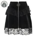 Jupe Gothique Mini Étages Dentelle — Univers Gothique