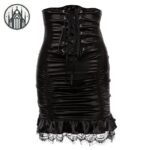 Jupe Gothique Dentelle Noire Coton — Univers Gothique