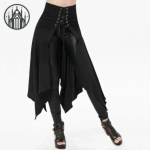 Jupe Gothique Médiévale Rouge Noir — Univers Gothique