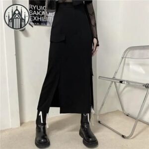 Jupe Gothique Longue Punk Noire — Univers Gothique