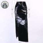 Jupe Gothique Papillon Cuir Longue - Livraison Standard Offerte