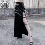 Jupe Gothique Papillon Cuir Longue - Livraison Standard Offerte