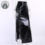 Jupe Gothique Papillon Cuir Longue - Livraison Standard Offerte