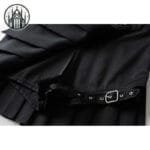 Jupe Gothique Plissée Noire Pour Femme: Style Esthétique Et Résistant