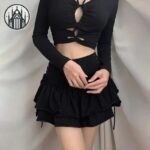 Jupe Gothique Aline Polyvalente Femme — Univers Gothique (vue 9)
