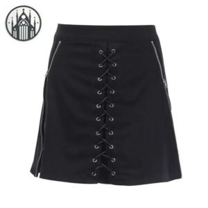 Jupe Gothique Taille Haute Noir — Univers Gothique