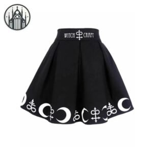 Jupe Gothique Punk Rouge Symboles — Univers Gothique