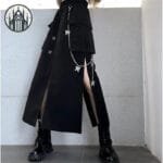 Jupe Gothique Streetwear Avec Chaîne Métal - Livraison Standard Offerte - Black / s