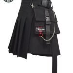 Jupe Gothique Rock Noire Femme