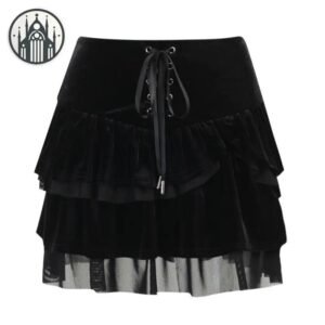 Jupe Gothique Tulle Rock Noir — Univers Gothique