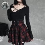 Jupe Plaid Gothique Pour Femmes - Style Empire Sublime!