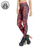 Legging Gothique Crocs Sanglant: Doux Confortable Et Parfaitement Ajusté! Livraison Offerte! - Rouge / s
