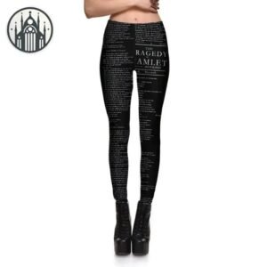 Legging Gothique Lettre Imprimée Polyester — Univers Gothique