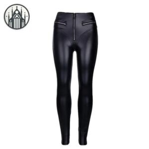 Legging Gothique Cuir Zipper Femme — Univers Gothique