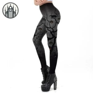 Legging Gothique Imprimé Corbeaux — Univers Gothique