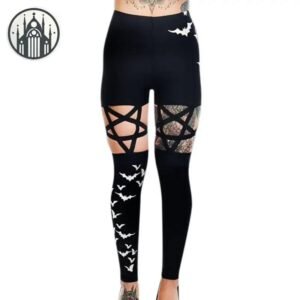 Legging Gothique Imprimé Chauve-souris — Univers Gothique