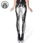 Legging Gothique 3D Crâne Os — Univers Gothique (vue 3)