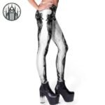 Legging Gothique 3D Crâne Os — Univers Gothique (vue 4)