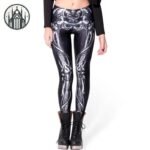 Legging Gothique 3D Crâne Os — Univers Gothique (vue 2)