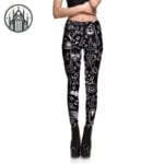 Legging Gothique Squelette Rose: Parfait Pour Ta Silhouette!