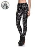 Legging Gothique Squelette Rose: Parfait Pour Ta Silhouette! - s